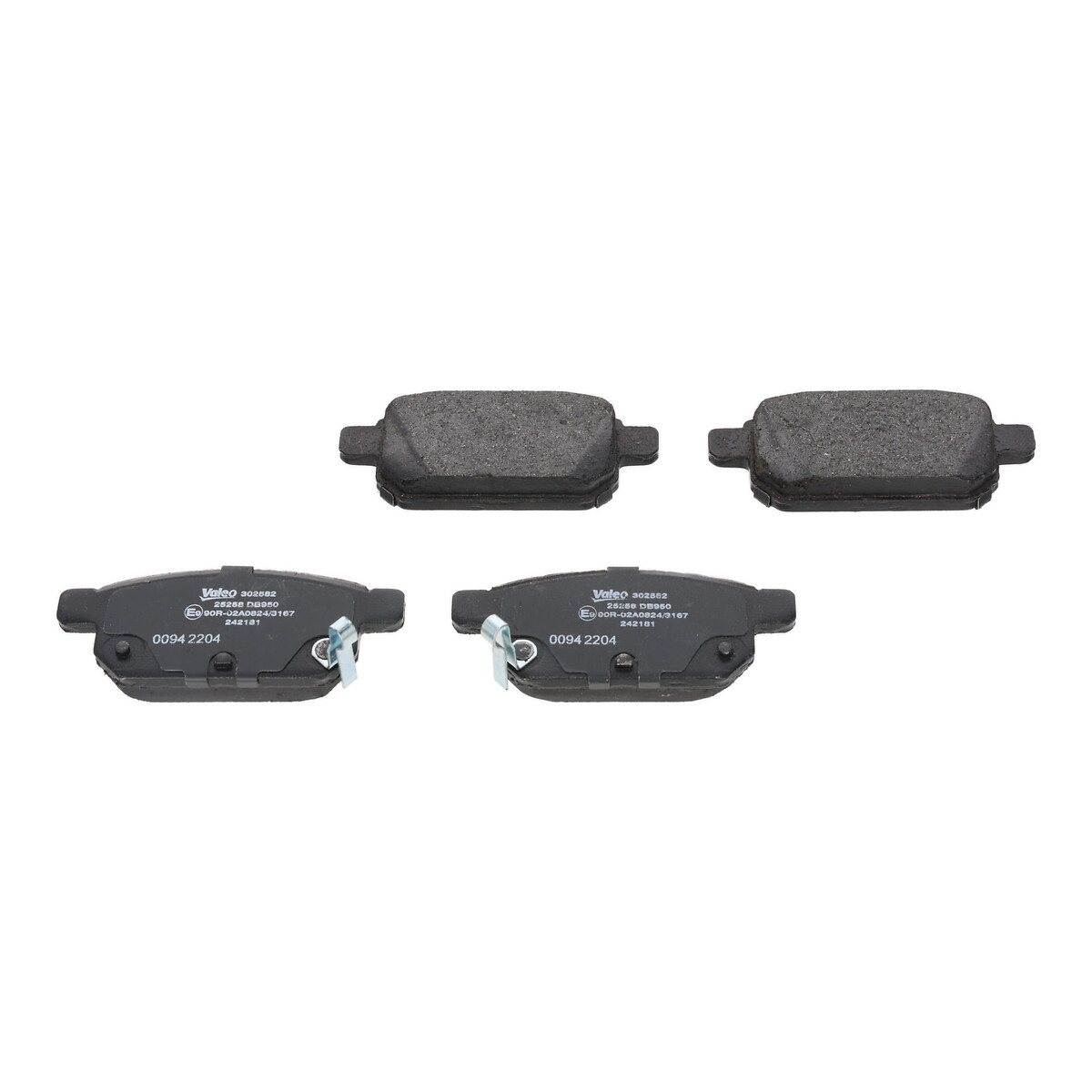 Комплект тормозных колодок, дисковый тормоз - 302582 VALEO